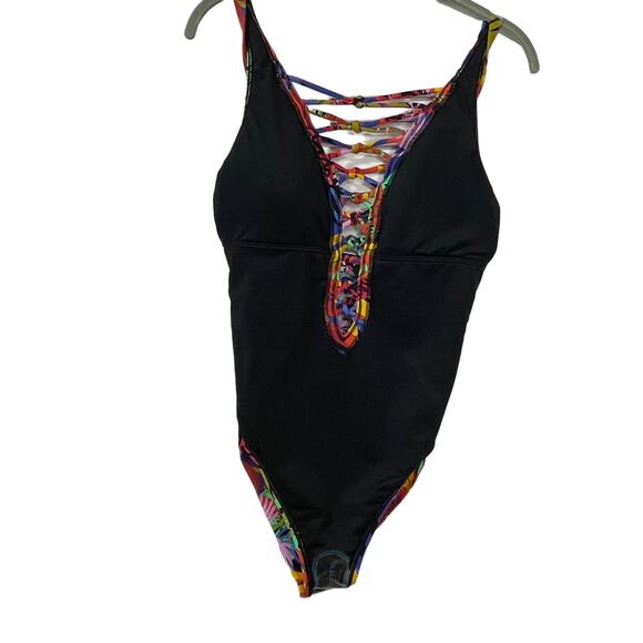 Bleu Rod Beattie Women's Night Safari Lace Down Swimsuit multi 18W - Picture 7 of 10